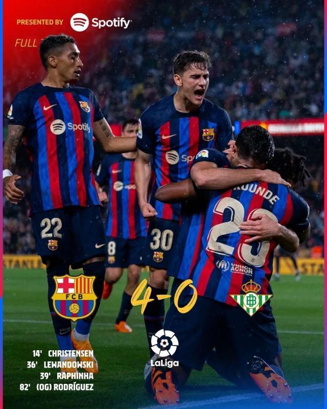 开云体育下载-【西甲】拉菲传射15岁小将替补首秀，巴萨4比0贝蒂斯